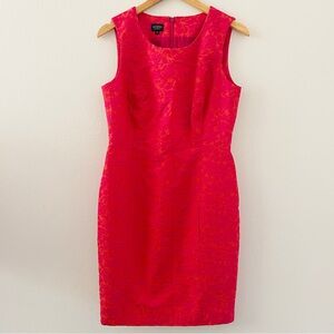 Hobbs Invitation Pink Orange Jacquard Sleeveless Dress